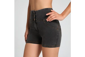 Factory Customization Women's High Stretch Denim Shorts Butt Lift Elastic Waist Four-Way Stretch Breathable Sexy Jeans