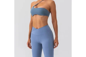 Women's Gym Fitness Yoga Sets Reversible Breathable Plus Size Solid Two-Piece Sportswear Yoga Suit
