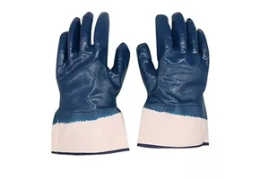 Heavy-Duty Men's Safety Protective Work Gloves Wholesale Rescue Nitrile Coated Gloves Oil-Proof for Work