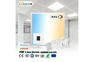 A01-DT8 30H Backlit Panel-5 Years Emergency DT1 Driver Tunable 40W Dali DT8 Dimmable 170G Flat PMMA Optical Lens LED Panel Light