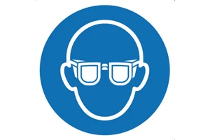 Wear eye protection Aluminum 270x270mm