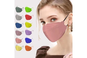 Premium KF94 Face Protective Mask for Adult - 10PCS/bag Individually Packaged - 4 Layer Disposable Safety Dust Mask Multicolor