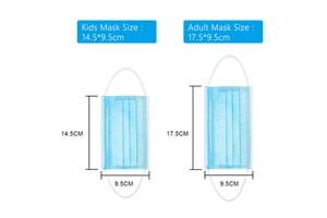 Breathable Disposable 3 Layers Face Mask Non Woven Face Protective 3 Ply Mask
