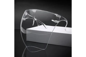 Simple High Transparent Face Cover Protective Mask Anti Fog Eye and Month Protection Anti Wind and Oil Face Shield