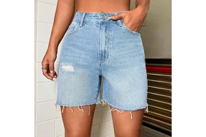 Wholesale Custom Women's Denim Jeans Shorts Low-Waisted Jeans High Quality Women's Denim Hot Shorts