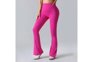 New Customized Logo Women's High-waisted Yoga Pants Hip-lifting Wide-leg Pants Quick-drying Running Sports Leggings