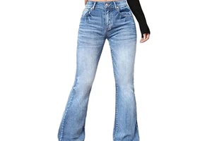 High Quality Boot Cut Jeans for Women ODM OEM Blue Denim Slim Flare Pants High Waist Elastic Skinny Jeans Breathable Streetwear