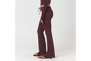 Classic Naked-Feeling Loose High-Waist Casual Flared Yoga Pants Full-Length in Nylon/Spandex