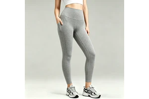 Stretch Bamboo Cotton Sports Pants with Pockets Workout Tights Breathable Yoga Leggings for Women