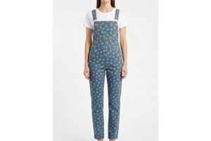 High-Stretch Casual Loose Denim Overalls for Women with Adjustable Straps & Multi-Pockets Distressed Vintage Jumpsuit Shorts