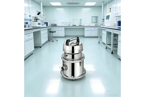 New Class 100 Clean Room Industrial Vacuum Cleaner 5-Stage HEPA Filter Imported Motor 1.35KW 25L Capacity Stainless Steel Naico