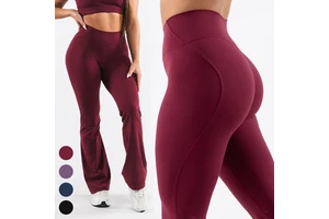Woman Yoga Clothing Pants Slim Tummy Flared Sport Leggings High Waist Butt Lifting Gym Fitness Pants Women Flare Yoga Leggings