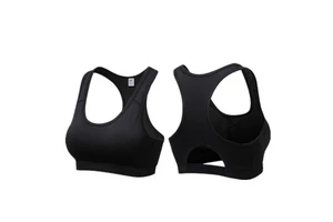 Custom Logo Polyester Spandex Non-underwire Breathable Running Underwear Quick-drying Stretch Yoga Bra Vest Women's Sports Bra
