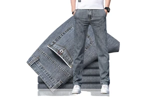 High Quality Men's Pants Trousers Cotton Plus Size Elasticity Zipper Straight Denim Jeans for Men