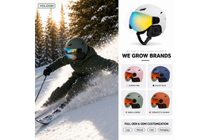 Hot Selling CE EN 1077 Certified Ski Helmet With Lens Adults Breathable Safety Snow Helmet Head Protective Snowboard Helmet
