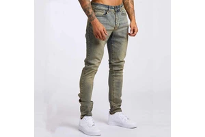 Denim Men's Jogger Pants Classic Style Trendy Casual Regular Fit Mid-Waist Design Waterproof Breathable Polyester/Cotton Blend