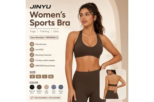 Custom Private Label Custom Women Deep Halter Sports Bra Non Toxic Buttery Soft Fabric Seamless Workout Yoga Bra