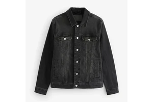Classic denim jacket for men crafted with durable cotton fabric stylish washed finish comfortable fit and reinforced