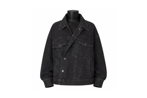 Women's Premium Quality Denim Jacket Nonwoven Breathable Windproof Oversized Vintage Button Print Jean Casual Streetwear