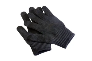 Black Color High Strength Polyester With Single Steel Wire Cut Safety Anti-Cut Gloves Bulk Mixed Order