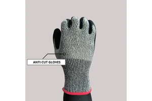 High-Performance Anti-Cut Yarn & Nitrile Cut Resistant Gloves with Anti-Slip Sandy Texture 9.45in Length for Maximum Safety