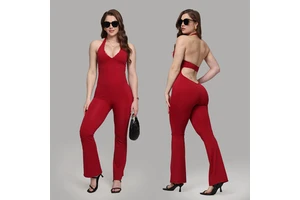 Comfortable Yoga Jumpsuit Custom Gym Clothes One-piece Yoga Outfit Quick-drying Sports Jumpsuit with Flared Pants