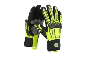 Automotive Heavy Equipment Workwear Anti Impact hand Safety Gloves Synthetic Leather ISEA 138-2019 Certified Gloves