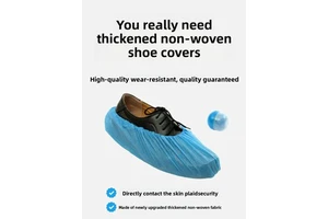 Disposable Non-woven shoe covers, Elastic Band, Thickened Anti-slip, Wholesale 100 Pieces, Hygienic And Dustproof, Household Use