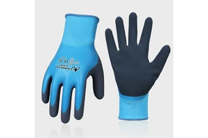 XINGYU XL Safety Gloves 15G Nylon Latex Fully Coated Sandy Waterproof XL Size Cotton Nylon Knitted Working Latex Coated Gloves