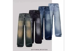 Men's Jeans Straight-cut Loose and Casual Low Price Fashion