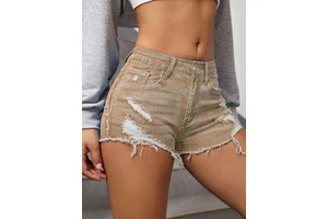 Stylish Women's Denim Shorts 100% Cotton High Waist Denim Shorts for Women Summer Casual Jeans Shorts Trendy Streetwear Outfit