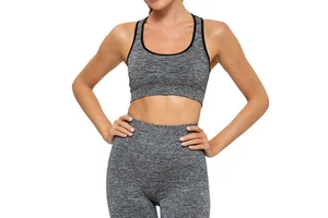 Women's High Support Seamless Sports Bra Custom Material Size Breathable and Light Weight Comfortable Sleeveless Fitness Wear