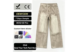 Plus Size Men's Vintage Y2K Hip Hop Straight Denim Jeans Regular Fit Eco-Friendly Breathable Wholesale Personalizados