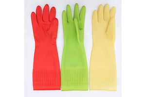Kitchen Cleaning Latex Rubber Waterproof Gloves Durable Thickened Safety Glove for Housework and Industrial