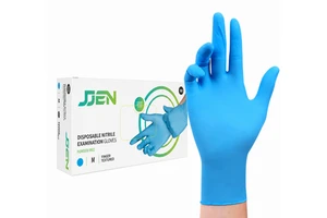 Blue Food Grade Hairdressing Oil-resistant Industrial Machinery Repair Labor Protection Disposable Powder Free Vinyl Gloves