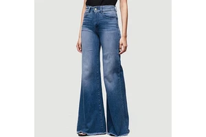S-4XL Autumn and Winter Casual Women's Jeans Slim Fit Flare Pants Washed Old Denim Pants