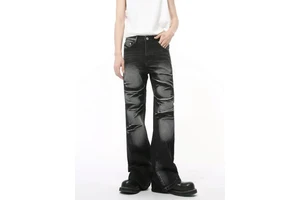 Men's Denim Jeans | Autumn New Arrival Medium Vintage Slightly Flared Heavy-Duty Slimming Loose-Fit Trendy Trousers