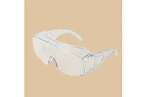 Clear Polycarbonate Industrial Safety Glasses OTG Design for Workplace Laboratory and Factory Eye Protection