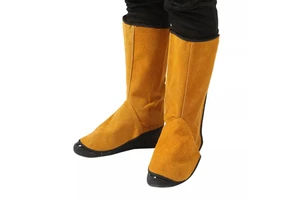 Wholesale Heavy Duty Cowhide Split Leather Shoe Cover Heat Spark Resistant Firefighting Construction Workwear Safety Clothing