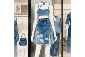 Customized High Quality Women's Casual Denim Suit Middle Aristocratic Style with Personalized Logo and Colors