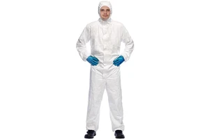 High Quality Disposable Microporous Coverall Cleanroom Use Anti-Static Waterproof Dust-Proof Level C Protection Factory Price