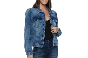 Custom Denim Jean Jacket for Women's Long Sleeves Women Crop Denim Jackets OEM Customized Women Acid Wash Denim Jacket's