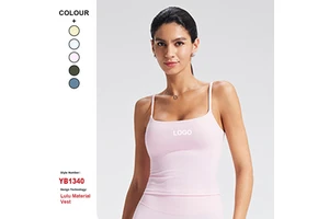 Custom Organic Cotton Quick-Drying Breathable Yoga Vest Women'S Camisole Sports Top Sujetador Deportivo Gym Fitness Sports Bra