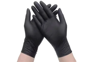 Disposable Powder-Free Safety Work Gloves Customized Black Pure Nitrile Gloves