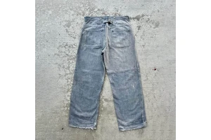 Custom Men's Loose Denim Wide Leg Pants Vintage Retro Washed Baggy with Button Decoration Summer Autumn Winter Street Style