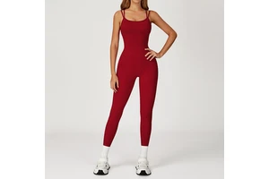 High Elastic One Piece Sports Running Playsuits Women Lift Hips Comfortable Yoga Fitness Backless Jumpsuit Gym