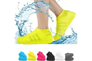 Waterproof Shoe Covers, Non-Slip Water Resistant Overshoes Silicone Rain Shoe Cover Outdoor Cycling Protectors for Men Women Kid