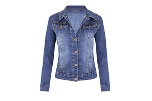 2025 Women Denim Jacket | Casual Long Sleeve Button Down Jean Coat with Pockets | Spring/Autumn Windbreaker Outerwear