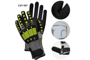 Heavy Duty Nitrile Sports Safety Gloves Soft Breathable Anti-abrasion Waterproof Windproof Hook Loop Closure Men Women DIY