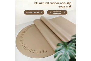 Custom Logo Yoga Mat Non Slip Rubber Sport Mat Shape Curved Frosted Arch Oval Pu Yoga Mat